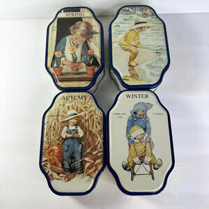 Good Housekeeping Collectible  Seasonal tins Set of 4 Vintage 1990s